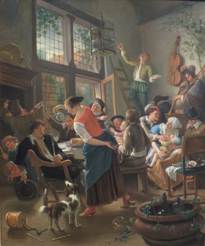 Festliches Familienessen von Jan Havickszoon Steen